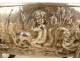 Nave table solid German silver Hanau Amphitrite dolphins 488gr 19th century