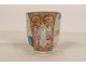 Chinese porcelain cup female characters gilding China Qianlong 18th century