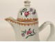 Porcelain coffee jug Compagnie Indes decor 18th century Mandarin Palette