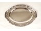 Solid silver polylobed serving dish Minerva Goldsmith Cardeilhac 687gr 19th century