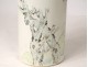 Chinese porcelain roll vase bird dog tree poem Guangxu nineteenth