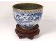 Large cut bronze cloisonné enamels white blue Ming Zhengde China XVI