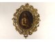 Small bronze medallion painting Christ with Links Haute Epoque 17th century