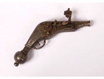 Rare small miniature wrought iron wheel pistol Nuremberg Germany XVIth