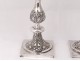 Pair of Russian silver candlesticks Minsk goldsmith Pogorzelski nineteenth century