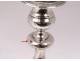 Pair of Russian silver candlesticks Minsk goldsmith Pogorzelski nineteenth century