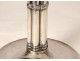 Pair of financial candlesticks in solid silver Swiss goldsmith Bossard 1541gr XIXth