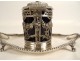 Mustard pot solid silver tray Fermiers Généraux Paris 1781 216gr XVIIIth