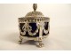 Saltcellar saleron silver Farmers General Paris coat of arms Louis XVI XVIIIth