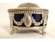 Saltcellar saleron silver Farmers General Paris coat of arms Louis XVI XVIIIth