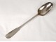 Sterling silver stewing spoon Farmers General Morlaix Le Goff XVIIIth