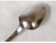 Sterling silver stewing spoon Farmers General Morlaix Le Goff XVIIIth