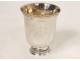 Solid silver pedestal beaker Farmers General Paris 1722-1727 117gr