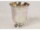 Solid silver pedestal beaker Farmers General Paris 1722-1727 117gr