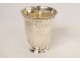 Solid silver pedestal beaker Farmers General Paris 1727-1732 138gr