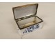 Small enamel box landscape ruins characters brass collection coat of arms 18th