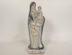 Statuette Virgin giving birth Saint Mary earthenware Quimper Child Jesus 19th century