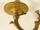 Pair of wall lights with 2 light arms Regency gilded bronze putti cherubs 18th century