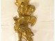 Pair of wall lights with 2 light arms Regency gilded bronze putti cherubs 18th century