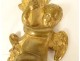 Pair of wall lights with 2 light arms Regency gilded bronze putti cherubs 18th century