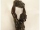 Bronze sculpture man with snake rock Art Deco 20th century