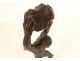 Bronze sculpture man with snake rock Art Deco 20th century