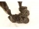 Bronze sculpture man with snake rock Art Deco 20th century