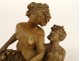 Pair of Clodion terracotta sculptures satyrs fauns bacchante nymphs 19th century