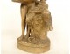 Pair of Clodion terracotta sculptures satyrs fauns bacchante nymphs 19th century