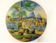 3 Italian majolica plates Cantagalli Florence cherubs landscape 19th century