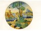 3 Italian majolica plates Cantagalli Florence cherubs landscape 19th century