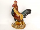 Rooster vase sculpture earthenware Choisy-le-Roi signed Louis Carrier-Belleuse 19th century