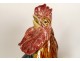 Rooster vase sculpture earthenware Choisy-le-Roi signed Louis Carrier-Belleuse 19th century