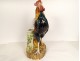 Rooster vase sculpture earthenware Choisy-le-Roi signed Louis Carrier-Belleuse 19th century