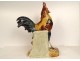 Rooster vase sculpture earthenware Choisy-le-Roi signed Louis Carrier-Belleuse 19th century