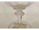 Baccarat Saint-Louis cut crystal stem glass with twisted filigree 19th century