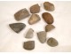 Lot of 11 pieces of prehistoric axes Brittany Morbihan