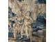 Large Aubusson tapestry characters dancing landscape castle coat of arms 17th century