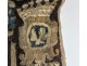 Large Aubusson tapestry characters dancing landscape castle coat of arms 17th century