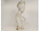 Carrara marble bust sculpture Mme Récamier after. Joseph Chinard 19th century