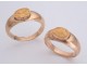 2 rings loyalty rings royal cause Viscount Hardouineau 18K gold 1815