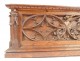 Gothic carved wooden box with coat of arms De Vernou de Bonneuil 19th century