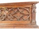 Gothic carved wooden box with coat of arms De Vernou de Bonneuil 19th century