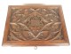 Gothic carved wooden box with coat of arms De Vernou de Bonneuil 19th century