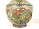 Small decorative Chinese enamel plique-à-jour cup fish flowers 20th century