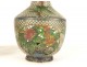 Small decorative Chinese enamel plique-à-jour cup fish flowers 20th century