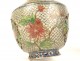 Small decorative Chinese enamel plique-à-jour cup fish flowers 20th century