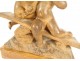 Terracotta sculpture Emmanuel Villanis Childish kiss cherubs late 19th century