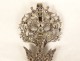 Norman Holy Spirit pendant solid silver Rhine stones dove knot 19th century