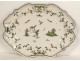 Moustiers earthenware dish with grotesque monkeys, dog, insects and foliage, 19th century